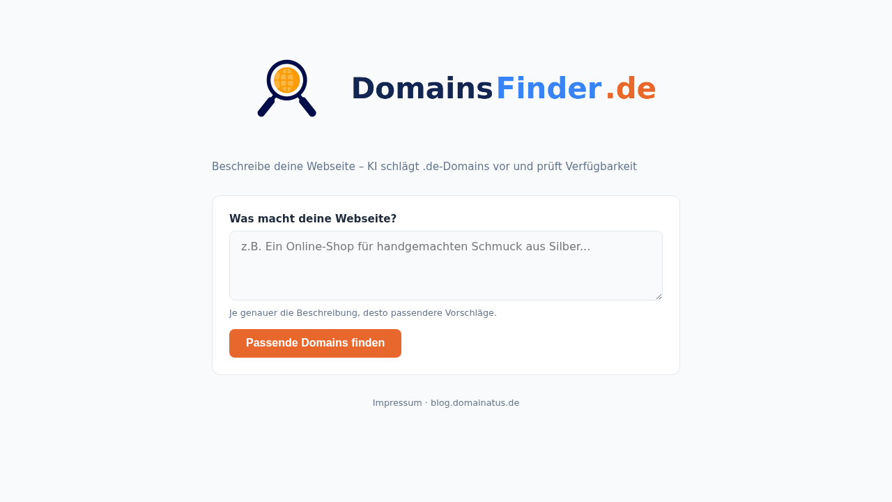 DomainsFinder.de Screenshot